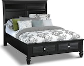 Charleston Bay Black II Queen Storage Bed