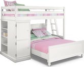 Colorworks White II Loft Bed with Full Bed