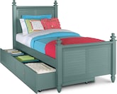 Seaside Blue Full Bed with Trundle