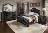 Bedroom Furniture-The Glenmere Smoke Collection-Glenmere Smoke Queen Bed