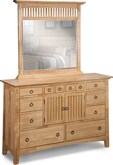 Bedroom Furniture-Arts & Crafts Light Dresser & Mirror