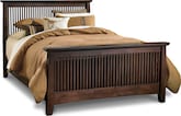 Arts & Crafts Dark King Bed