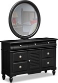 Kids Furniture-Seaside Black Dresser & Mirror