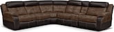 Living Room Furniture-Frontier 6 Pc. Power Reclining Sectional (Alternate)