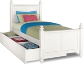 Seaside White Full Bed with Trundle
