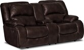 Living Room Furniture-October Dual Reclining Loveseat