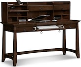 Arts & Crafts Dark Desk with Hutch