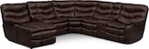 Living Room Furniture-Baretta 5 Pc. Power Reclining Sectional (Reverse)