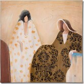 Two Long Dresses Mixed Media Painting