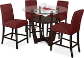 Alcove Red II 5 Pc. Dinette
