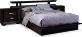Serenity Queen Platform Bed with Nightstands