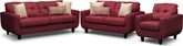 West Village Red 3 Pc. Living Room
