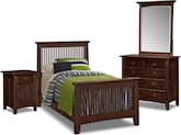 Arts & Crafts Dark II 6 Pc. Twin Bedroom