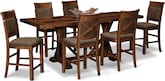 Austin Walnut 7 Pc. Counter-Height Dining Room