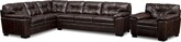 Legend Brown II 2 Pc. Sectional and Chair