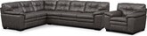 Legend Gray II 2 Pc. Sectional and Chair