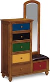 Colorworks Pine Tall Chest & Mirror