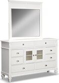 Charleston Bay White Dresser & Mirror