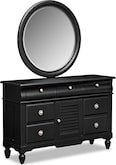 Seaside Black Dresser & Mirror