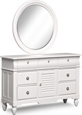 Seaside White Dresser & Mirror