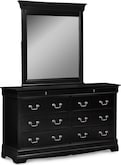 Neo Classic Black Dresser & Mirror