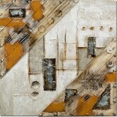 Metal Brown Mixed Media Painting
