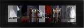 Metal Bridge Mixed Media Painting