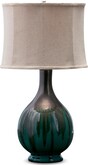 Blue Steel Table Lamp
