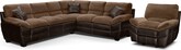 Chandler Beige II 2 Pc. Sectional and Glider Recliner