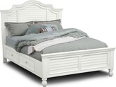 Plantation Cove White Storage King Storage Bed