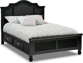 Plantation Cove Black Storage Queen Storage Bed