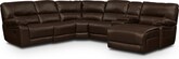 Wyoming Godiva 5 Pc. Reclining Sectional