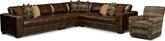 Montez 4 Pc. Sectional and Swivel Chair