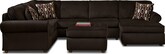 Monarch 3 Pc. Sectional and Cocktail Ottoman