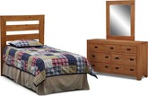 Alpine Panel II 3 Pc. Bedroom w/ Twin Headboard