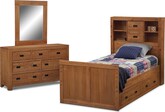 Alpine Bookcase 6 Pc. Twin Bedroom (Alternate)
