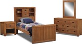 Alpine Bookcase 6 Pc. Twin Bedroom