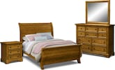 Carlyle Oak 6 Pc. Queen Bedroom