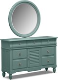 Seaside Blue Dresser & Mirror