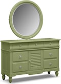 Seaside Green Dresser & Mirror