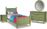 Seaside Green 6 Pc. Twin Bedroom