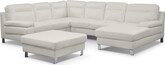 Cortina II 3 Pc. Sectional and Storage Ottoman