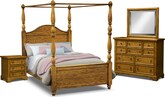 Carlyle Oak Canopy 7 Pc. Queen Bedroom