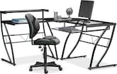 Techno L-Shaped Desk w/ Chair