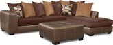 Montero 2 Pc. Sectional and Cocktail Ottoman