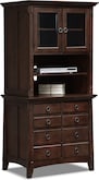 Arts & Crafts Dark Lateral File Cabinet with Door Hutch