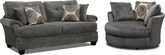 Cordoba Gray 2 Pc. Living Room w/ Swivel Chair
