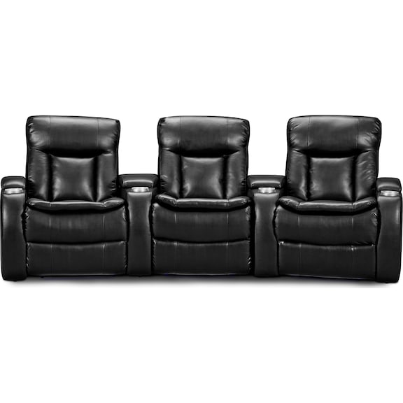 Living Room Furniture - Larson 3 Pc. Power Reclining Home Theater Sectional