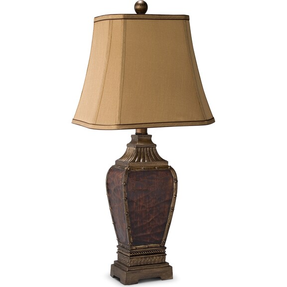 Home Accessories - Leather Nails Table Lamp