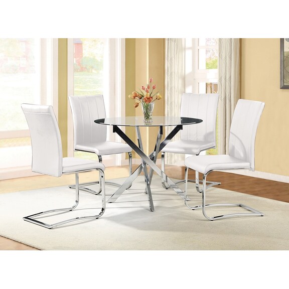 Tori 5Piece Dining Package White The Brick